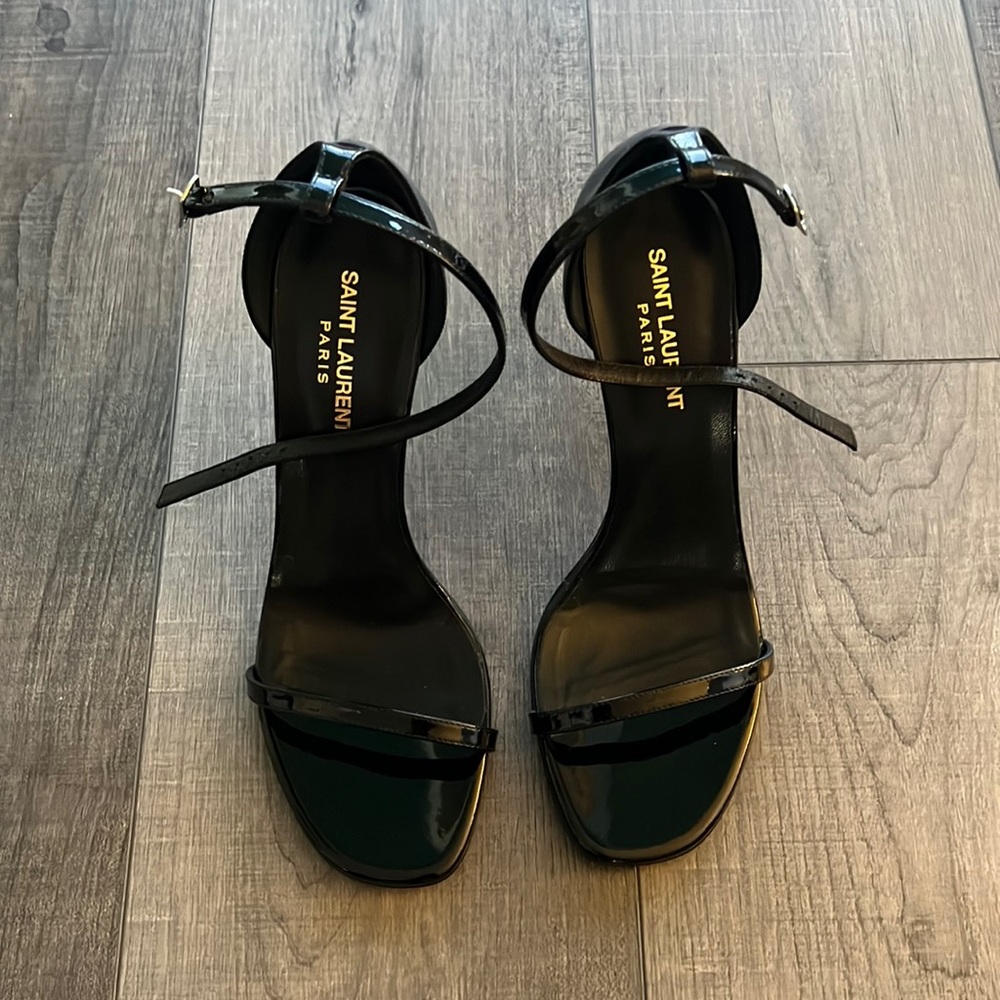 YSL AMBER SANDALS IN PATENT LEATHER sz. EU 39.5